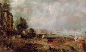 John Constable : The Opening of Waterloo Bridge